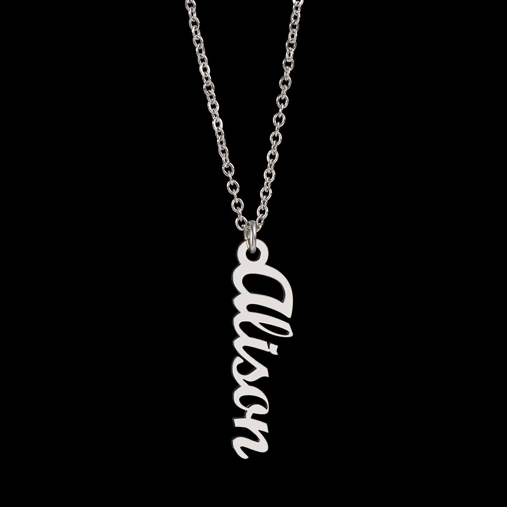 Vertical Name Necklace