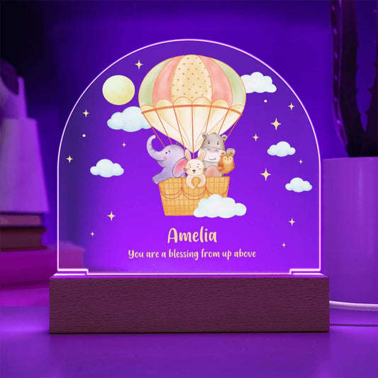 Personalized Nightlight for Baby | Baby Shower Gift | Baby Gift | Toddler Night Light | Acrylic Lamp